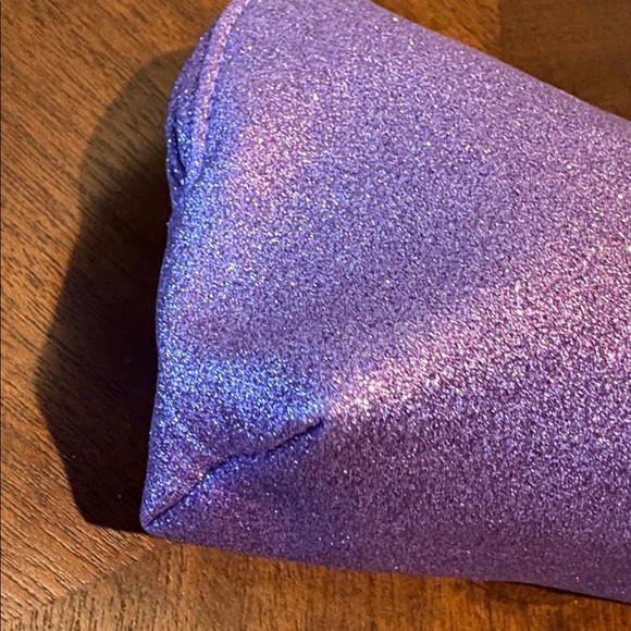 Coach make up bag fragrance bag, violet glitter/Silvertone lightweight NWOT - Picture 8 of 14